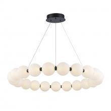 Trans Globe MDN-1592 BK - 33" LED PENDANT-PEARL RING-MED